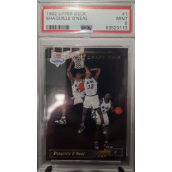 1992-93 Upper Deck Shaquille O'Neal Draft Pick Rookie Card PSA 9