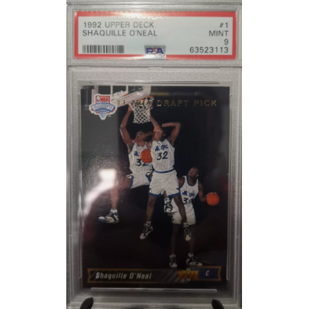 1992-93 Upper Deck Shaquille O'Neal Draft Pick Rookie Card PSA 9