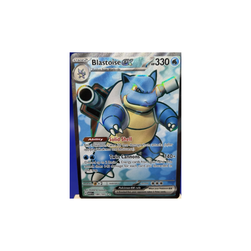 Blastoise ex 184/165 Sv: Scarlet & Violet 151 Holo
